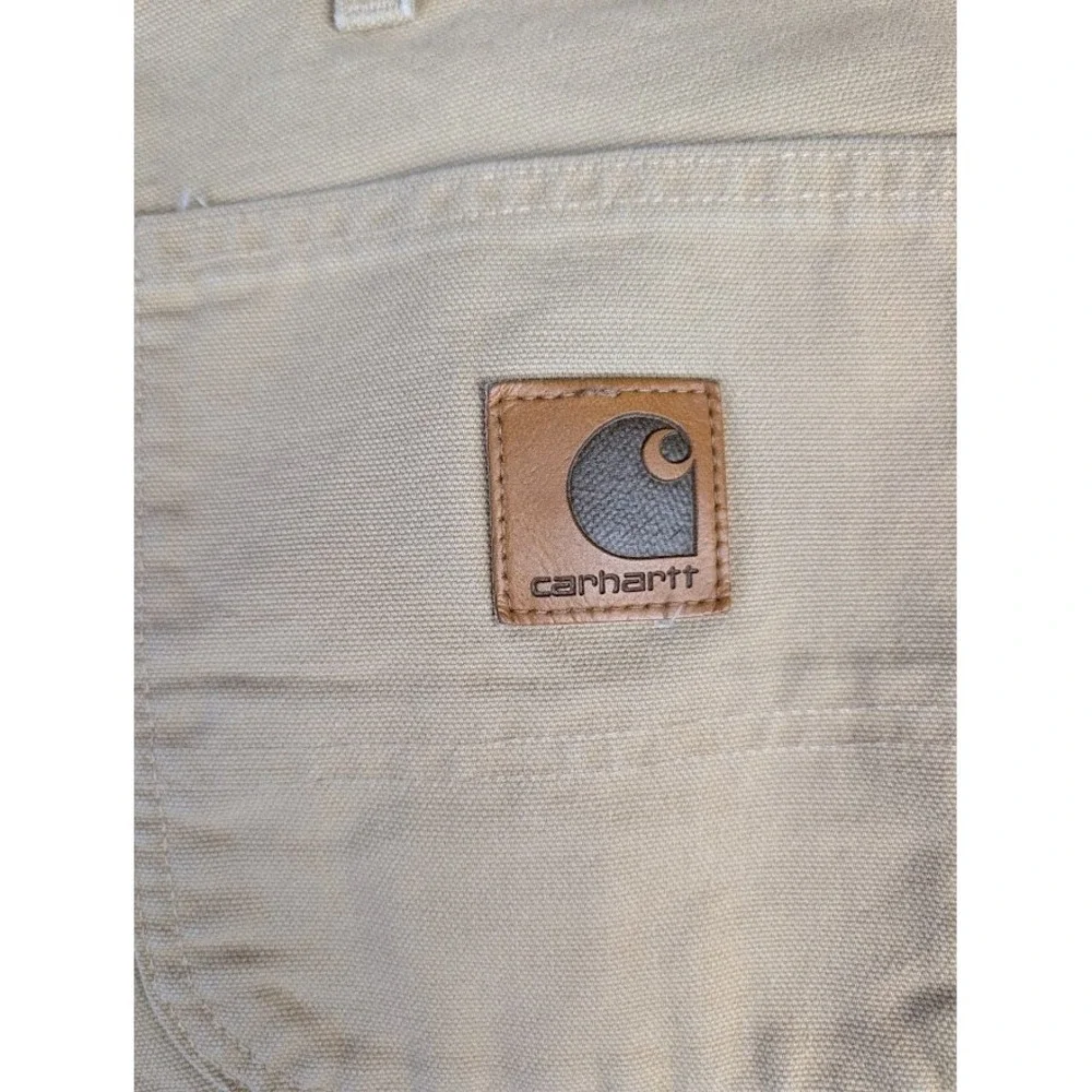 Carhartt B25 WET Canvas Carpenter Work Shorts Tan Khaki Men's Size 40